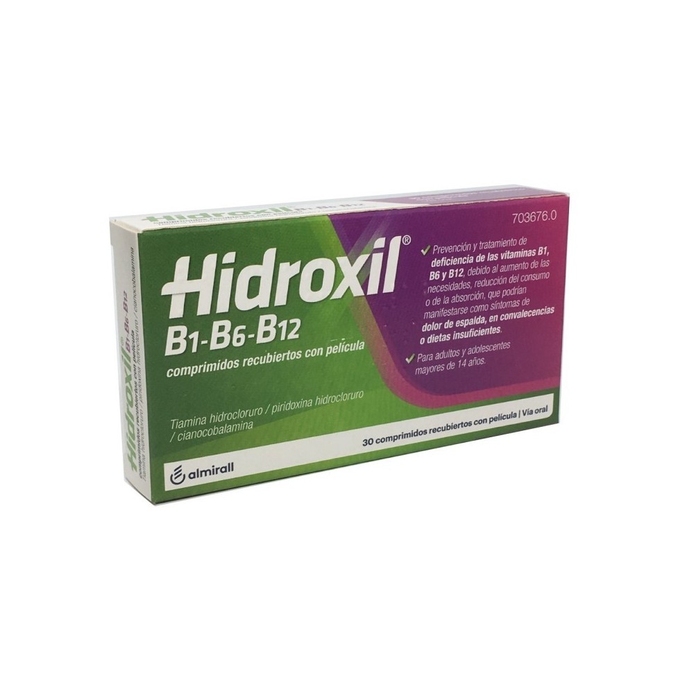 HIDROXIL B1 B6 B12 30 COMP