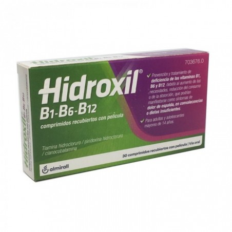 HIDROXIL B1 B6 B12 30 COMP