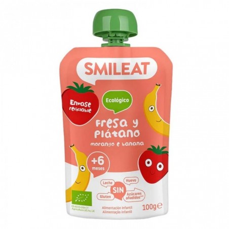 Smileat Pouch Bebible Fresa y Plátano 100gr