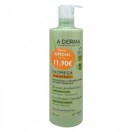 Gel 2 en 1 Cabello y Cuerpo 500 ml Aderma Exomega