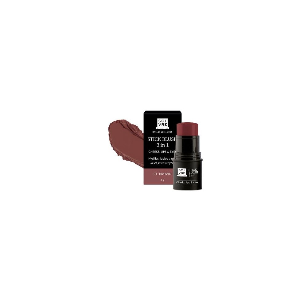 SOIVRE COSMETICS BLUSH 3 IN 1 STICK 21 BROWN