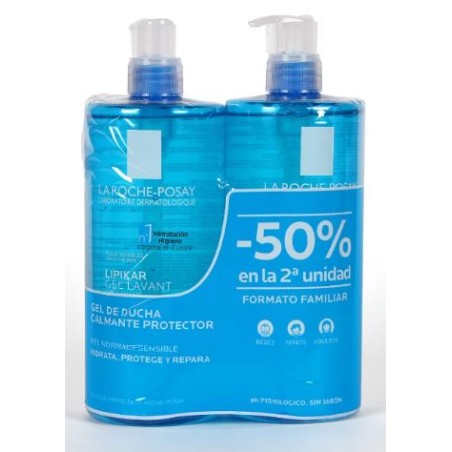 LIPIKAR GEL LAVA.2X750ML 50%2U